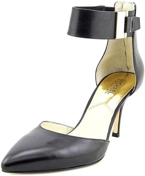 michael kors guiliana gold|Michael Kors Guiliana Black Gold Mid Ankle Strap Heels Pumps .